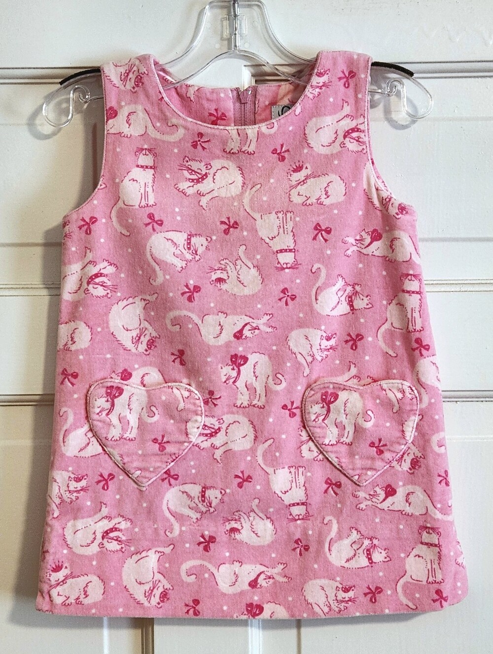 💞RARE/VTG Lilly Pulitzer💞 - Pink/White Cat & Bow Velour Shift Dress